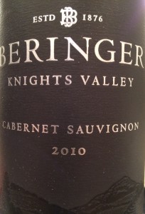 Beringer 2010 Knights Valley Cab