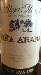 La Rioja Alta Vina Arena 1994