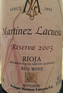 Martinez Lacuesta 2005 Reserva