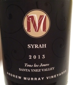 Murray Syrah 2013 Santa Ynez