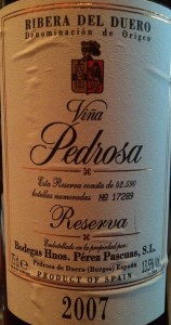 Pedrosa 2007 Reserva