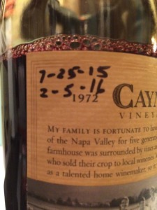 Caymus 2012 Cab-dates