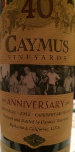 Caymus 2012 Cab