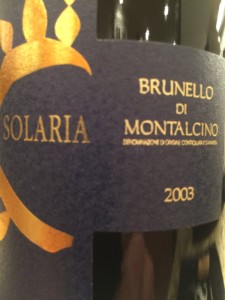 Solaria 2003 Brunello