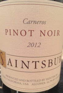 Saintsbury 2012 Pinot Carneros